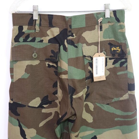 Stan Ray Fatigue Shorts Woodland Camo Size 30 (True Waist Size 31.5) NWT - Picture 6 of 9